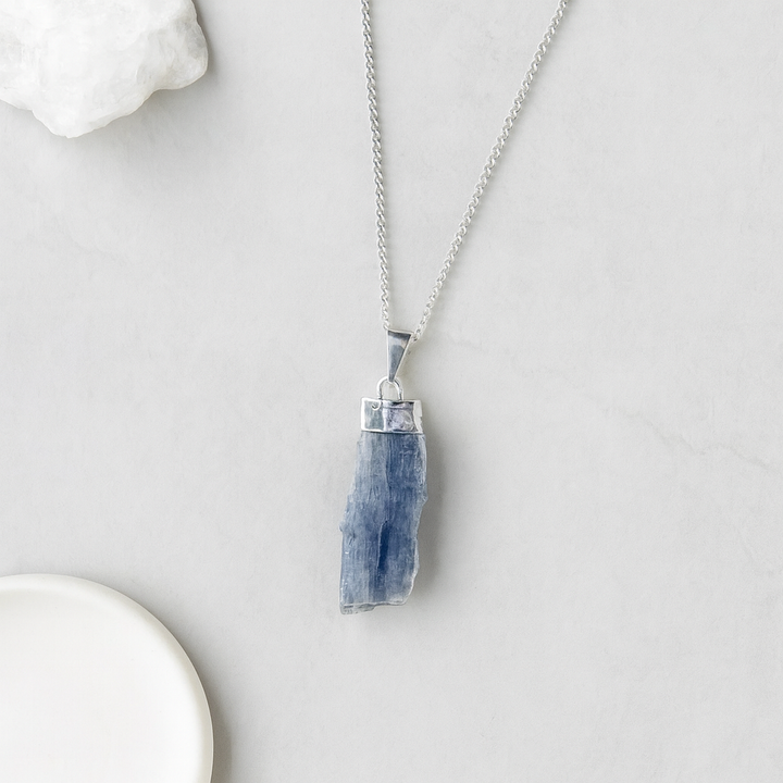 EARTH’S ELEMENT CLEARLINE Kyanite Pendant Necklace