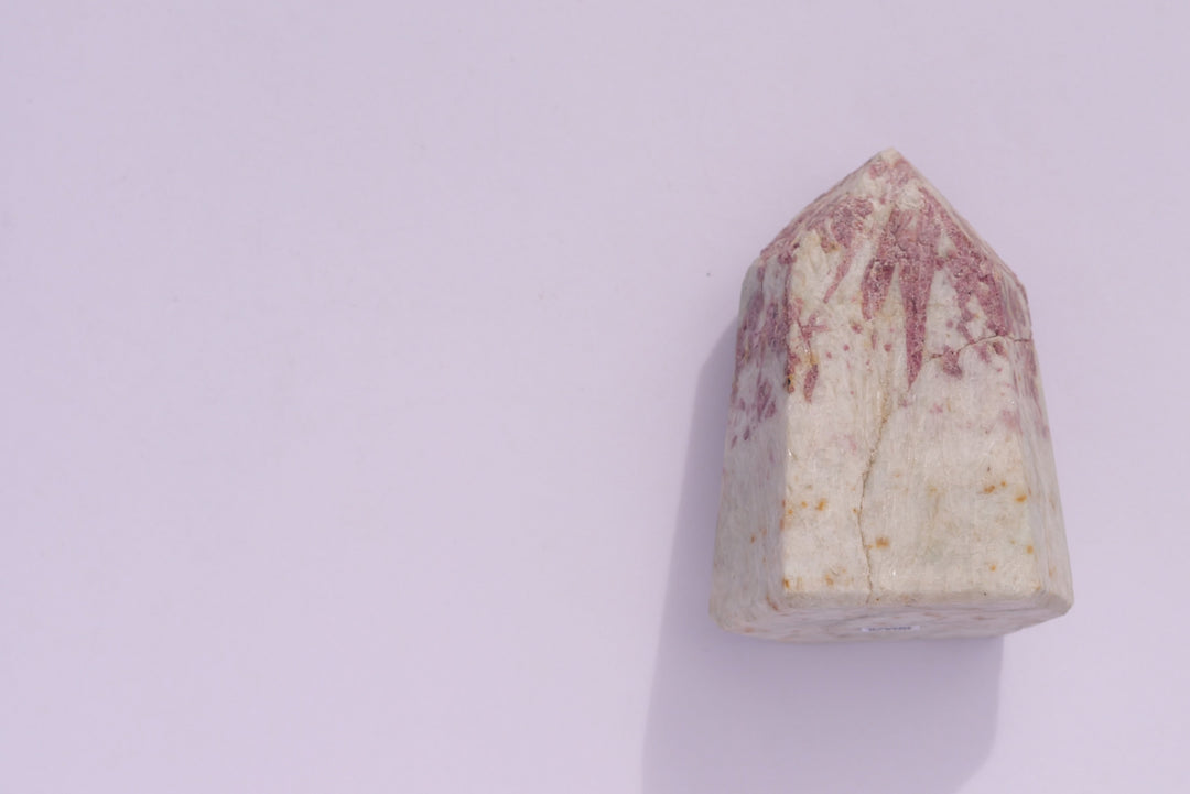 pink tourmaline crystal stone point