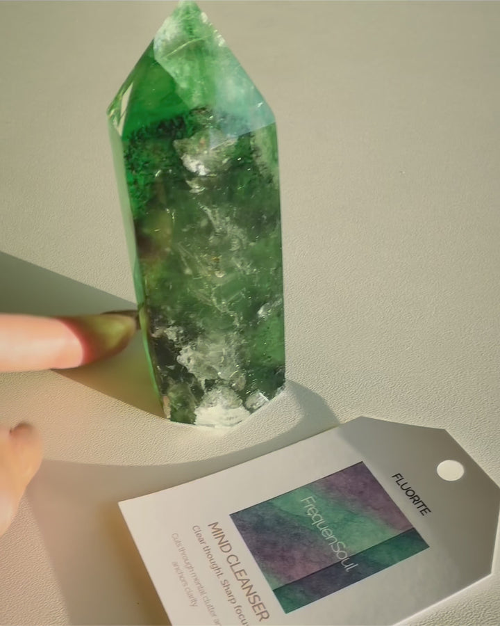 GREEN FLUORITE TOWER | 263g