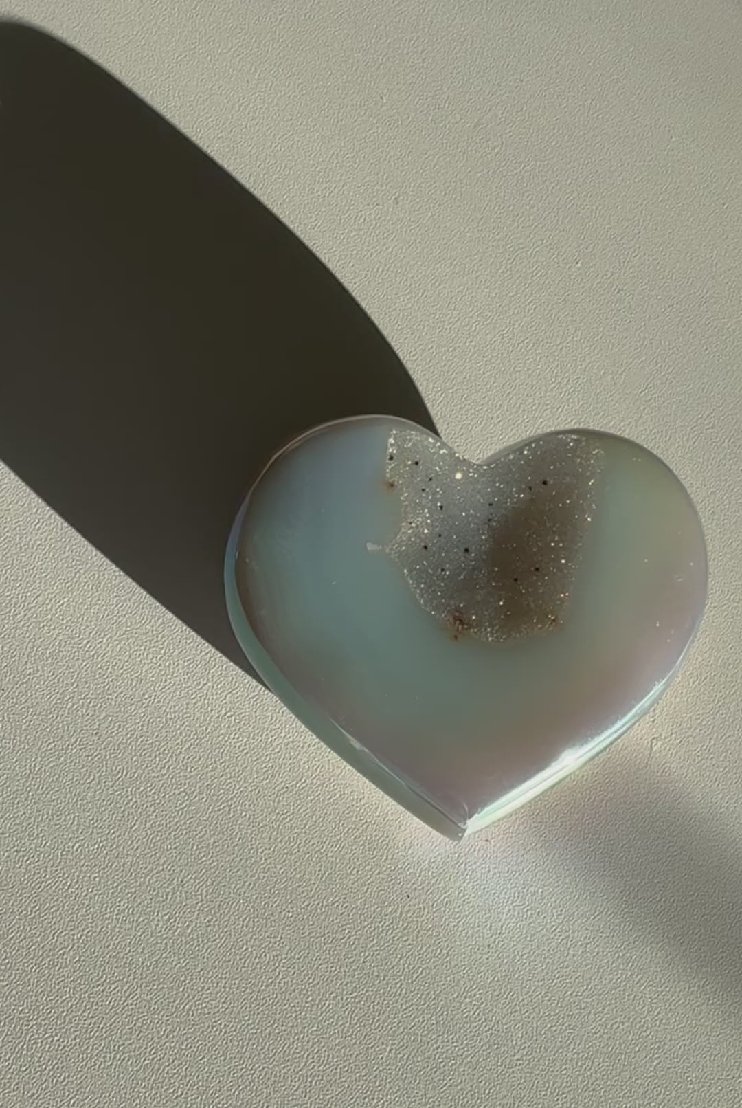 AURA AGATE HEART Silver